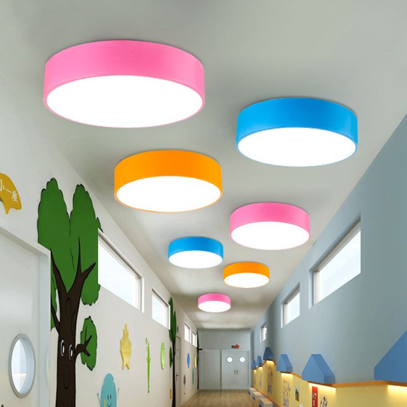 Acrylic Round LED Flushmount Ceiling Light for Kindergarten – Children’s Lighting