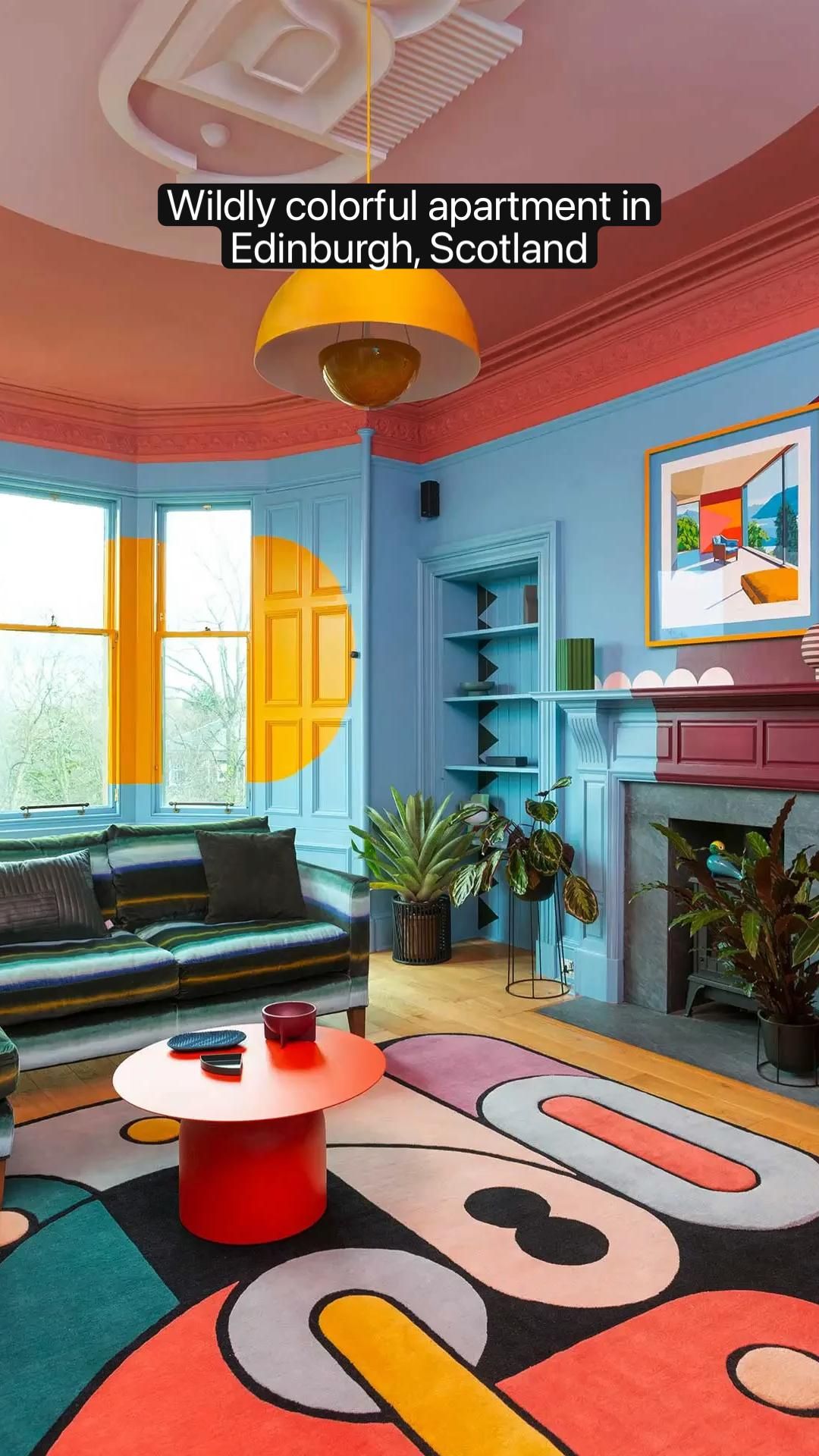 Wildly colorful apartment in Edinburgh, Scotland